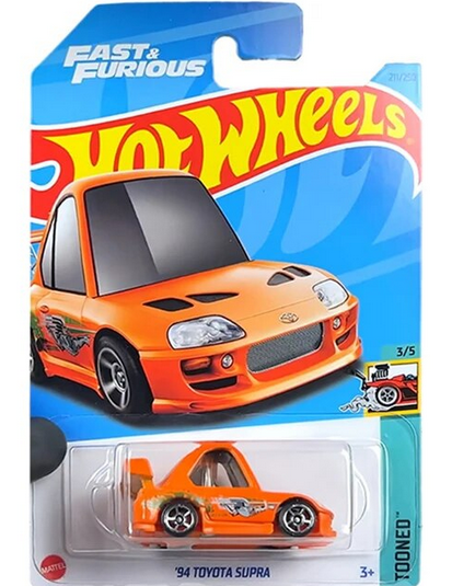 New 2023 Hot Wheels '94 Toyota Supra Tooned Fast & Furious Orange