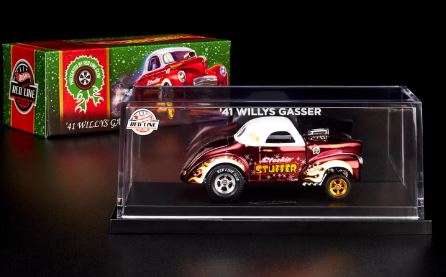 New 2022 Hot Wheels RLC 41 Willys Gasser Holiday Car Mason City Poster Company