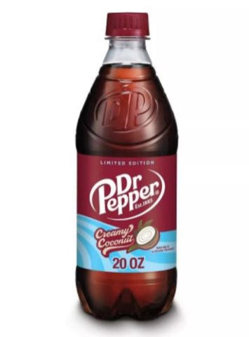 New Dr Pepper Creamy Coconut 20 Ounce Bottle