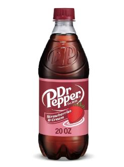 New Dr Pepper & Strawberries & Cream 20 Ounce Bottle