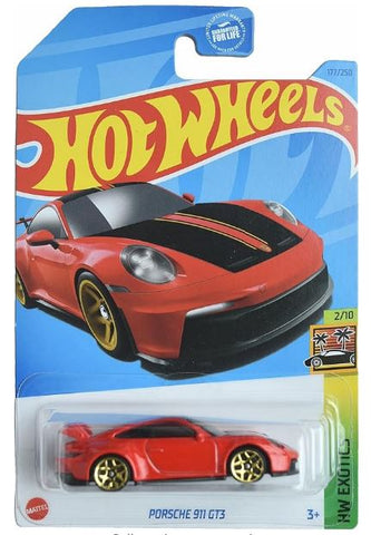 New 2024 Hot Wheels Porsche 911 GT3 HW Exotics Red