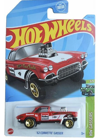 New 2024 Hot Wheels '62 Corvette Gasser HW Gasser Red