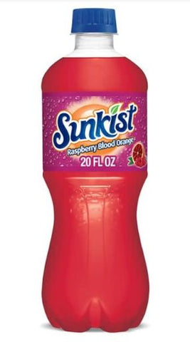 New Sunkist Raspberry Blood Orange 20 Ounce Bottle